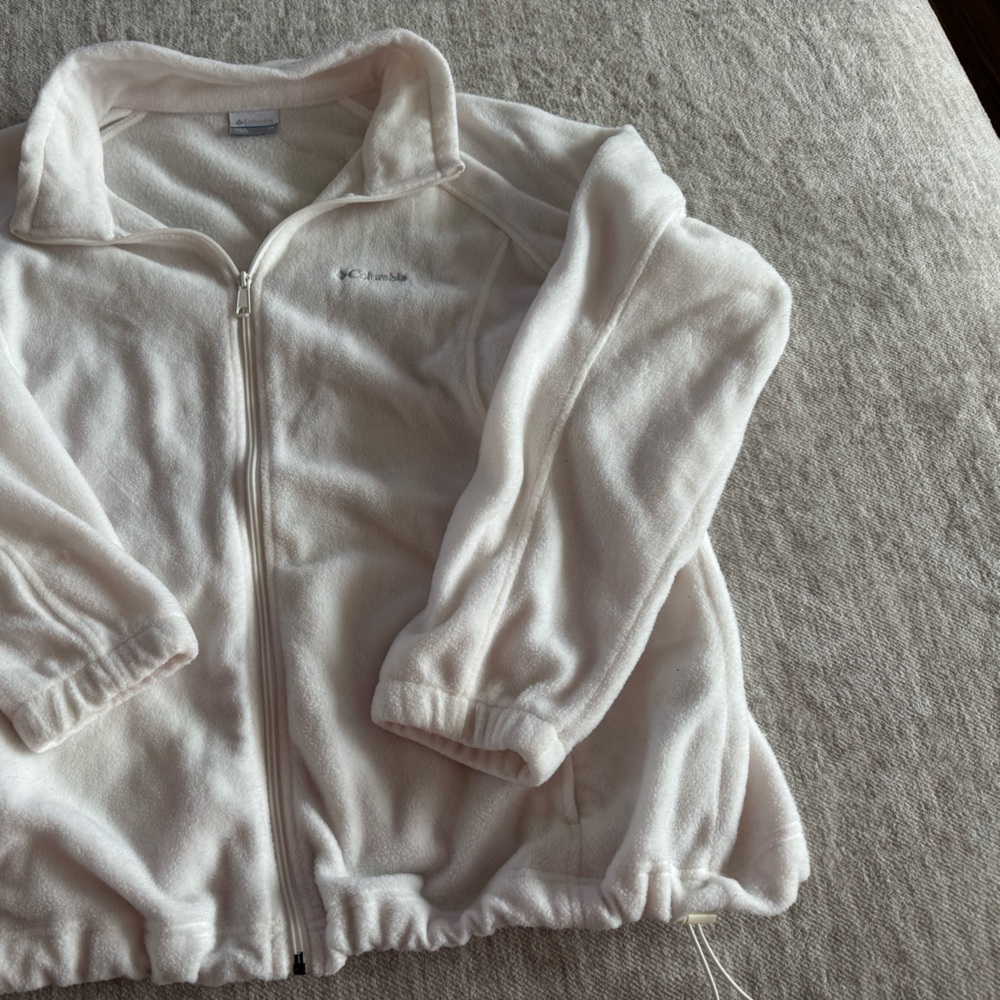 Columbia White Fleece Jacket